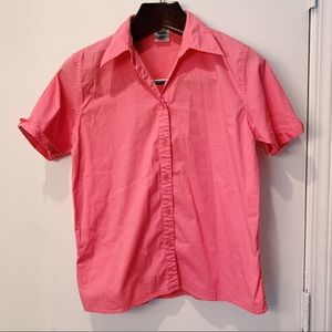 Pink Button Down Tee